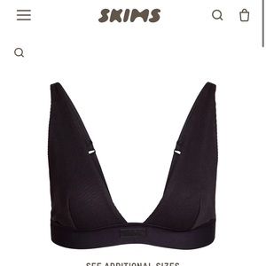 SKIMS COTTON PLUNGE BRALETTE